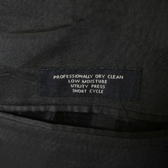 Jos A Bank Worsted Wool Black 2 Button Blazer 44L Tagged 46R - Picture 10 of 13